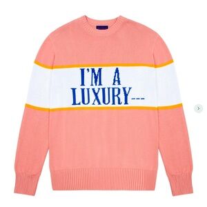 NWT Rowing Blazers / Gyles & George “I’m A Luxury” Unisex Sweater Prince…